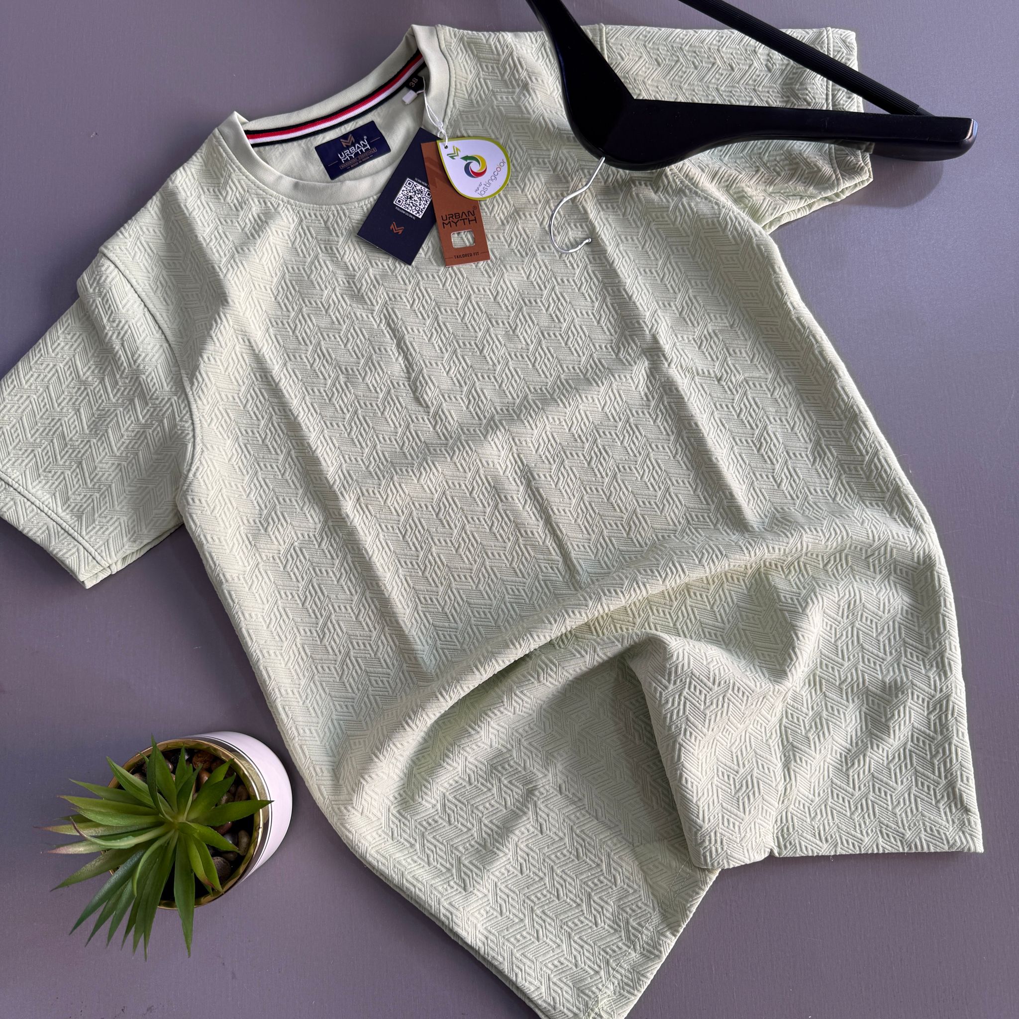 Urban Myth Plain Patterned-MINT GREEN_0