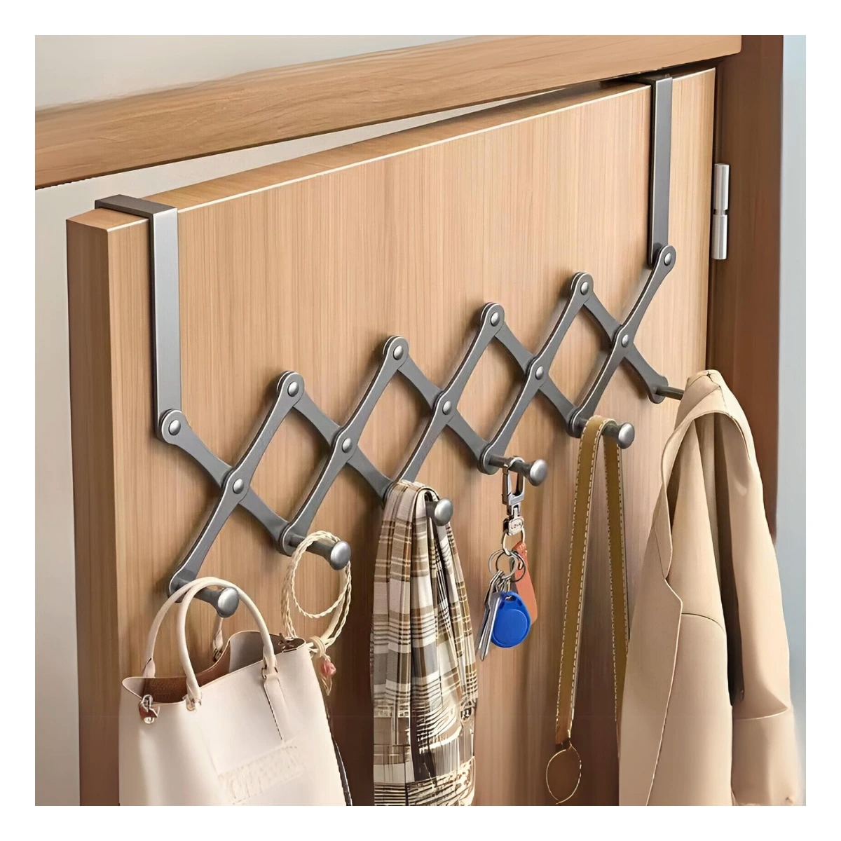 PERCHERO METALICO TIPO ACORDEON PARA PUERAS_1