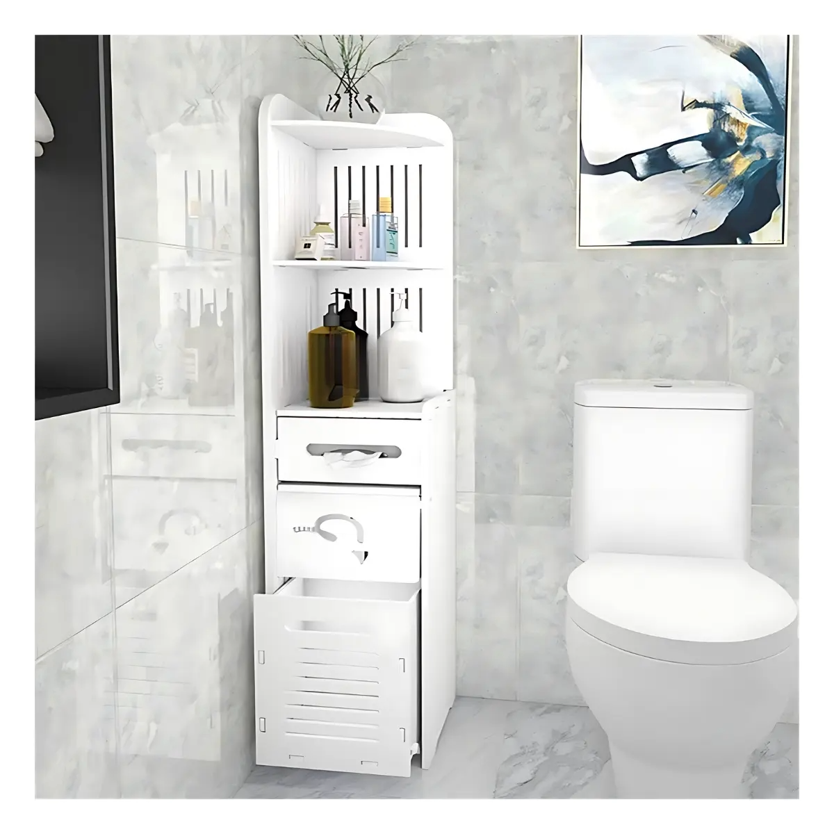 ORGANIZADOR VERTICAL ESQUINERO CON GAVETAS 120*20*20 CM_1