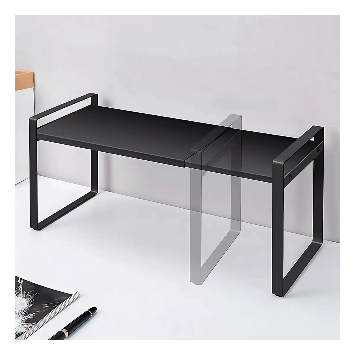 ORGANIZADOR RACK PARA COCINA 1 BDJA. AJUST. 31-55*21*25 CM_0