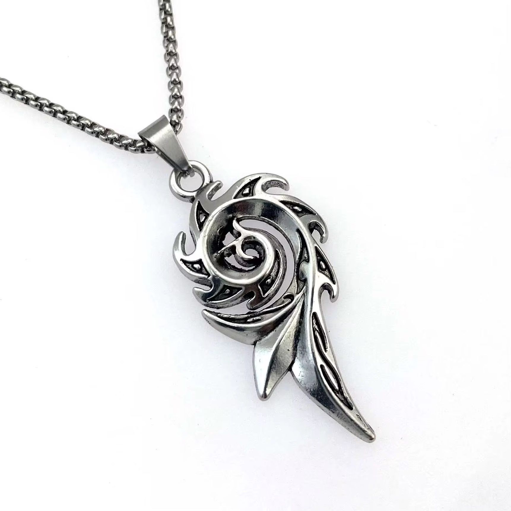 Wholesale Variety Of Pendant Shape Jewelry Titanium Steel Women's Sweater Chain Accessories Men's Hip-hop Style Pendant Necklace_4