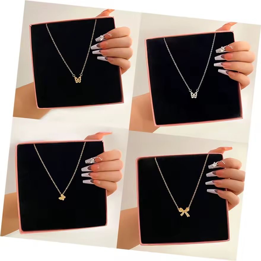 Long Tassel Women Ball Chain Necklace Stainless Steel 18k Gold Plated Minimalist Euramerican Necklaces Jewelry_0