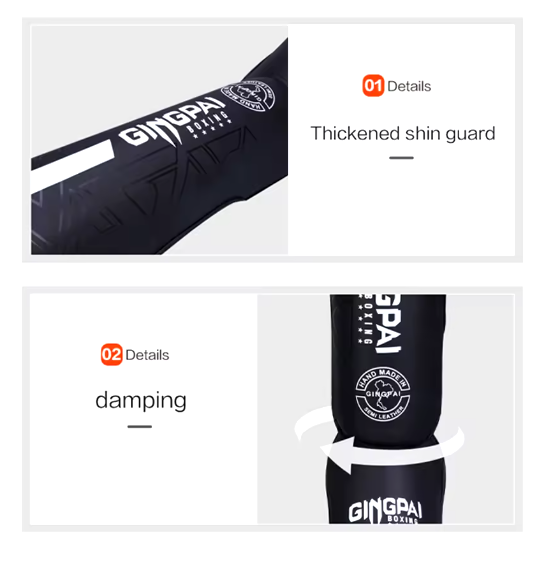 Boxing Shin Guards 2 Pcs Red GINGPAI MMA , Muay Thai , Kick Boxing , Karate , Protective Gear _1