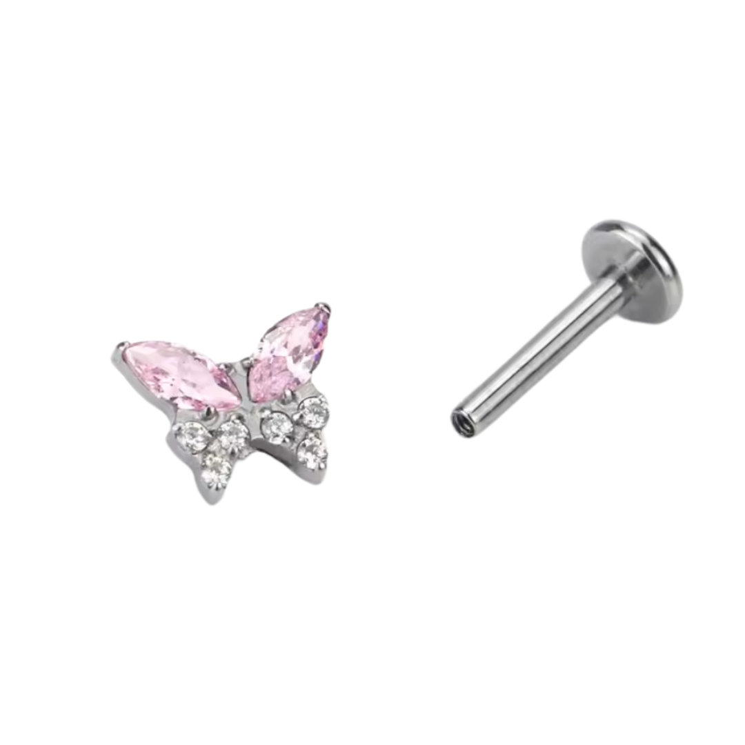 Labret mariposa rosa_0