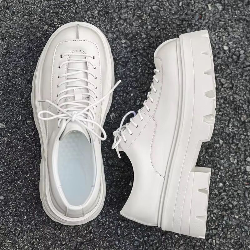 24312-J New Trend Men's Lace up Casual Round Toe Platform Shoes_2