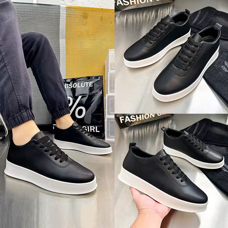 Mens Casual Lightweight Sports Running Shoes One Foot Sliding Board PU Insole Lazy Sports Lace Shoes Foreign Trade Cross-Border_3