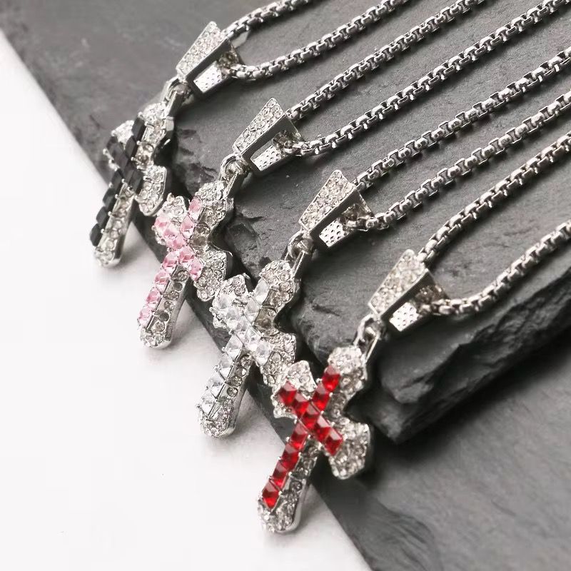 Cross NecklaceFashion Jewelry Small Cross Pendant With Chain Necklace Simple Faith Jewelry Christmas Gift for Men Women_4