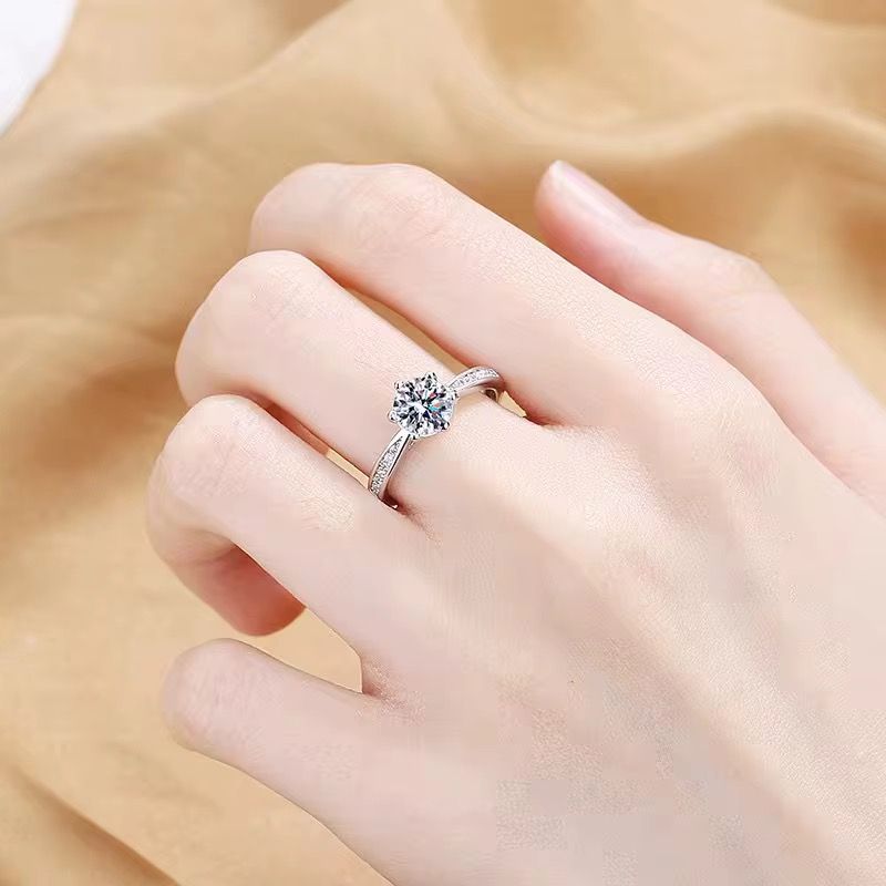 Fashion Women's Zircon Wedding Engagement Gift Ring Wholesale Open Adjustable Crystal Ring_4