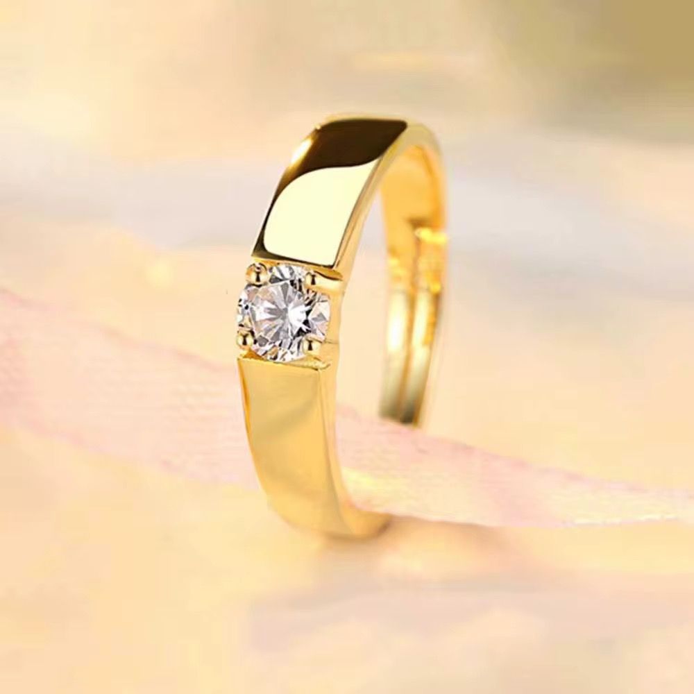 Fashion Adjustable Open Zircon Ring Wedding Engagement Jewelry for Women 2024 Hot Sale Silver Plated Couple Ring for Lovers ★★★・ 4.0 (1) • 50 sold_1