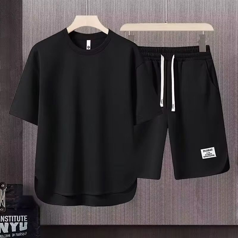 New Men's Casual Summer Short-sleeved Suit Breathable Quick Dry Fashion Clothes Solid Color Shirt Short Custom Wholesale_3