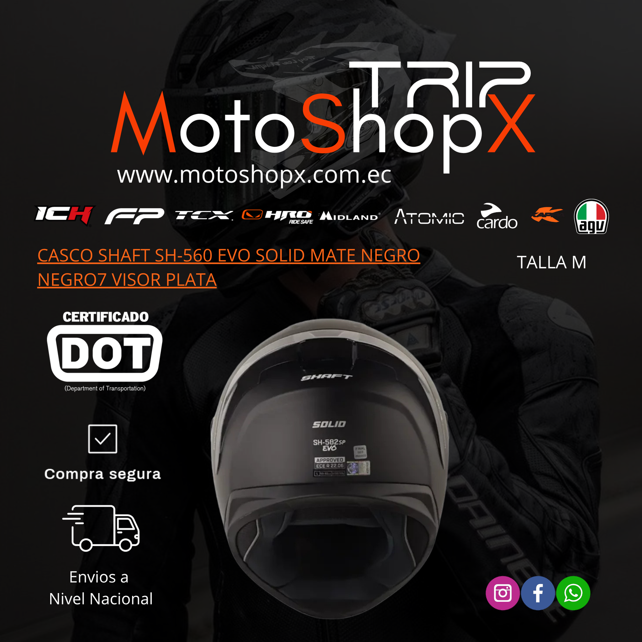 CASCO SHAFT SH-560 EVO SOLID MATE NEGRO NEGRO7 VISOR PLATA_3