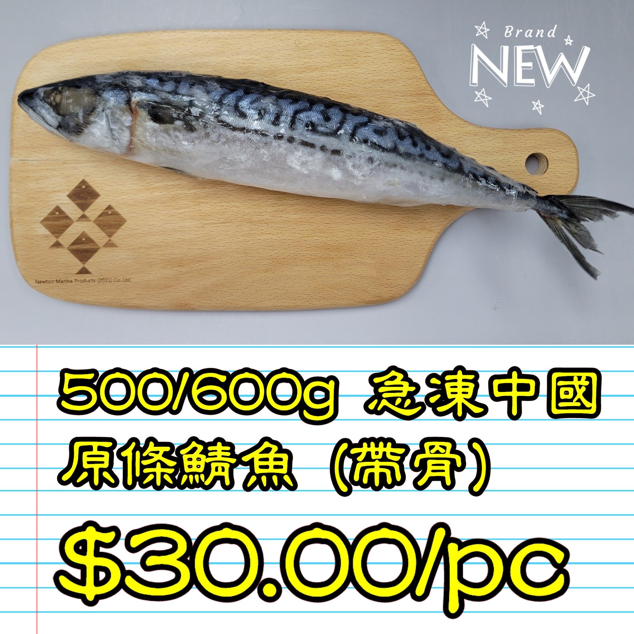 500/600g 急凍中國原條鯖魚 (帶骨)_0