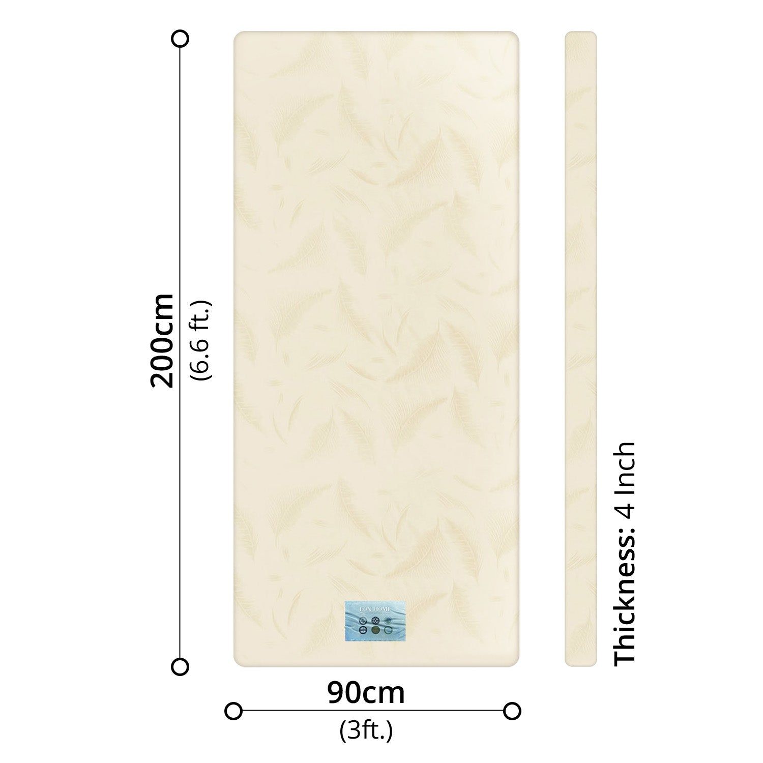EON - FOAM MATTRESS - SINGLE 4 INCH (3 x 6.6)_3