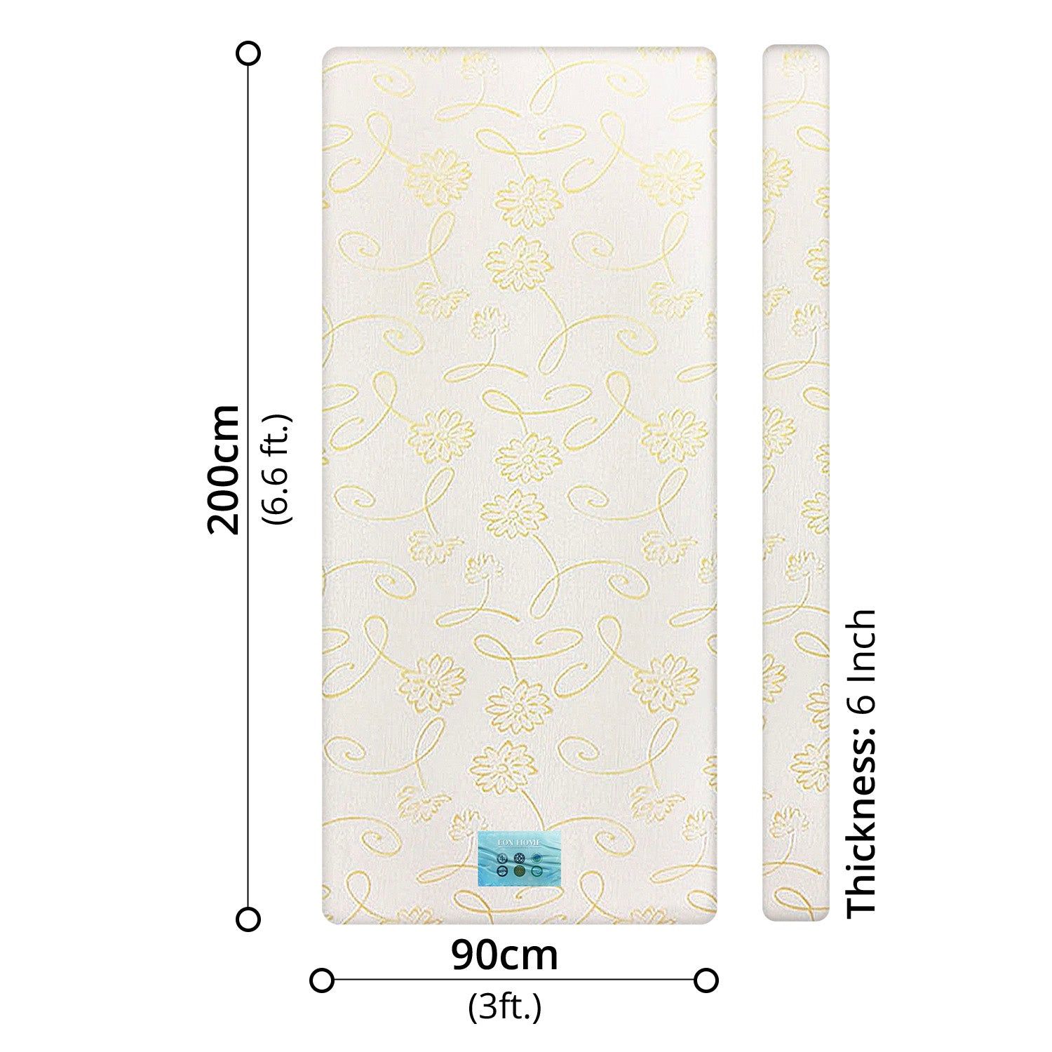 EON - FOAM MATTRESS - SINGLE 6 INCH (3 x 6.6)_3