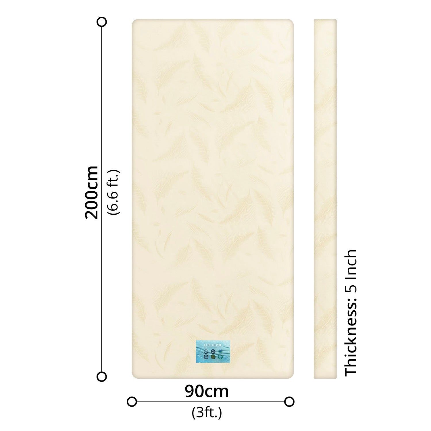 EON - FOAM MATTRESS - SINGLE 5 INCH (3 x 6.6)_3