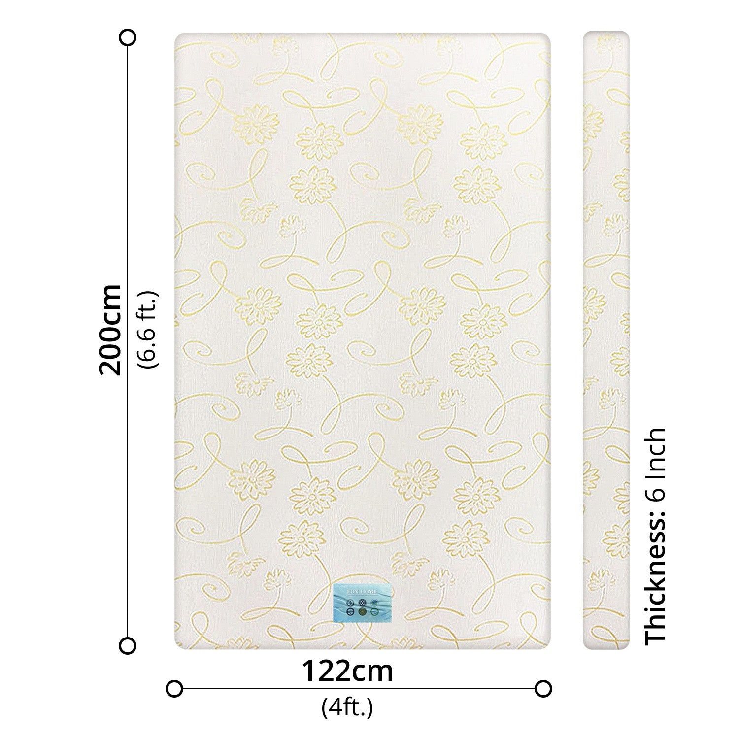 EON - FIRM FOAM MATTRESS - DOUBLE 6 INCH (4 x 6.6)_4