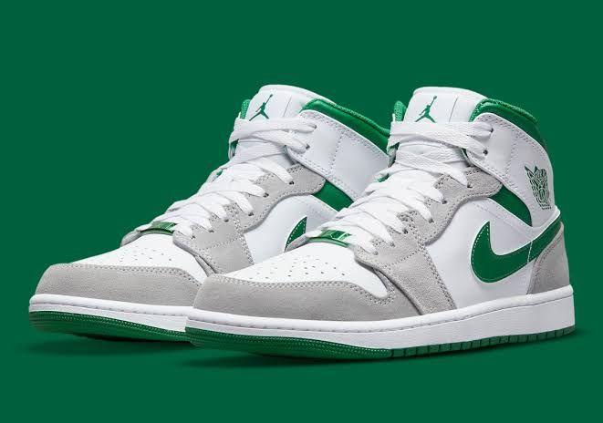 Air Jordan 1 Mid  Grey/Green_1