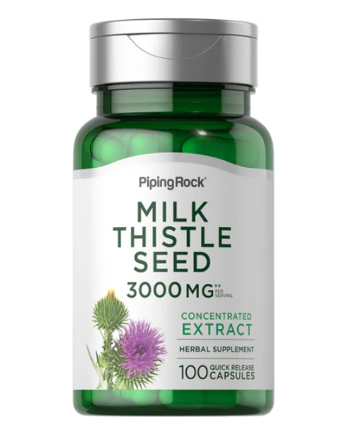 Milk Thistle Seed Extract, 3000 mg (por porción), 100 cápsulas de liberación rápida_0