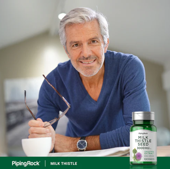 Milk Thistle Seed Extract, 3000 mg (por porción), 100 cápsulas de liberación rápida_1