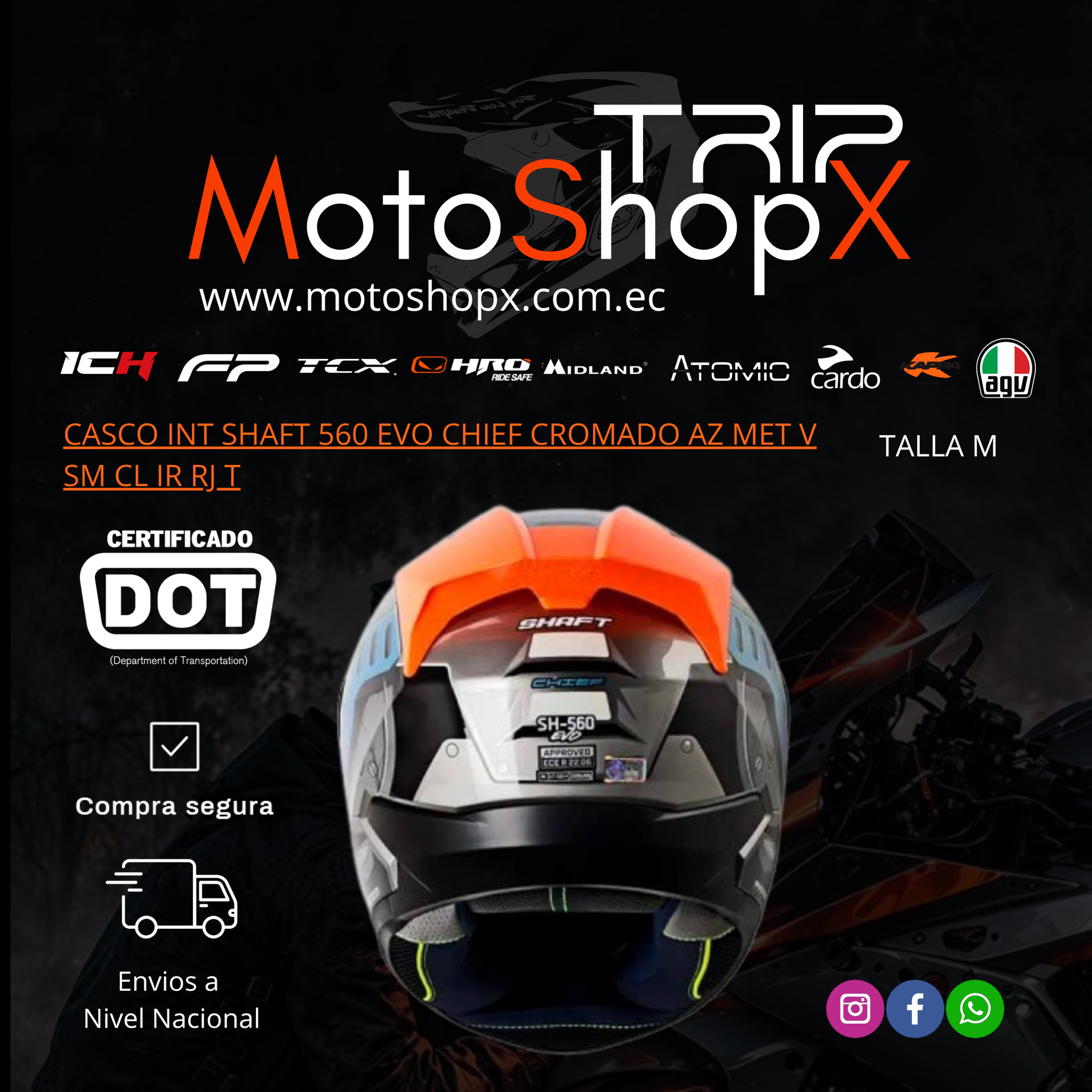 CASCO INT SHAFT 560 EVO CHIEF CROMADO AZ MET V SM CL IR RJ T_3