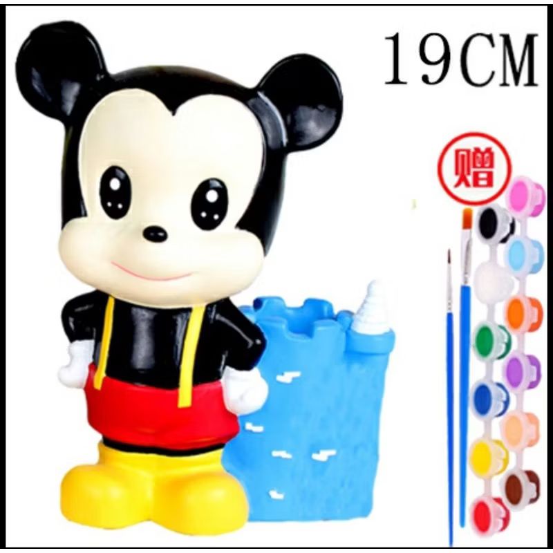 Children's Coin Bank /Piggy Bank with Stationary Holder Painting_11