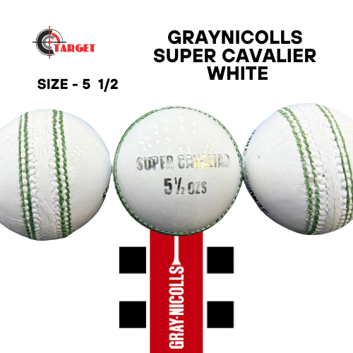 GRAYNICOLLS Super Cavalier Red and White 5 1/2 Cricket ball leather ball Original_1