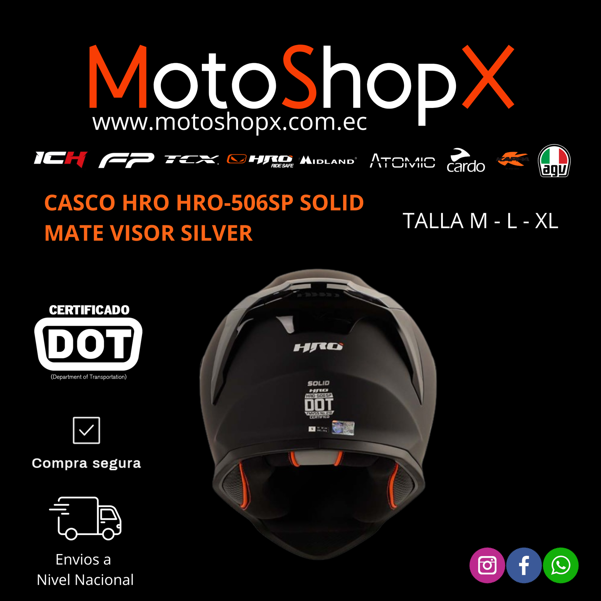 CASCO HRO HRO-506SP SOLID MATE VISOR SILVER_3