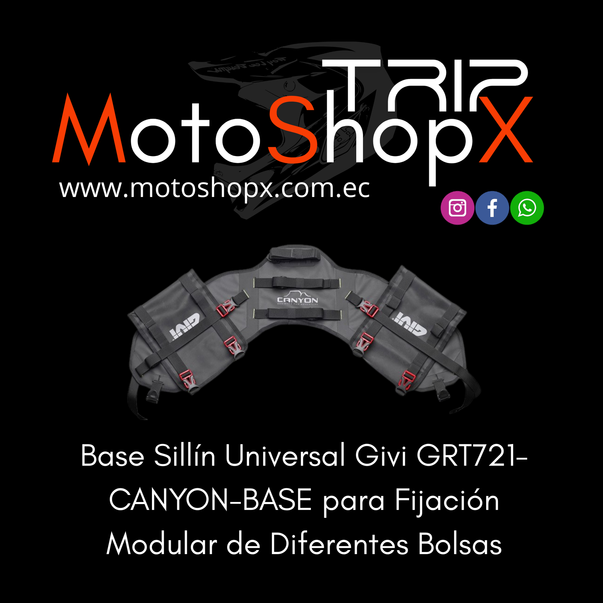 BASE SILLIN UNIVERSAL GIVI GRT721. Bolsas y Alforjas: Bolsas sillin y touring Soportes/Fijaciones_0