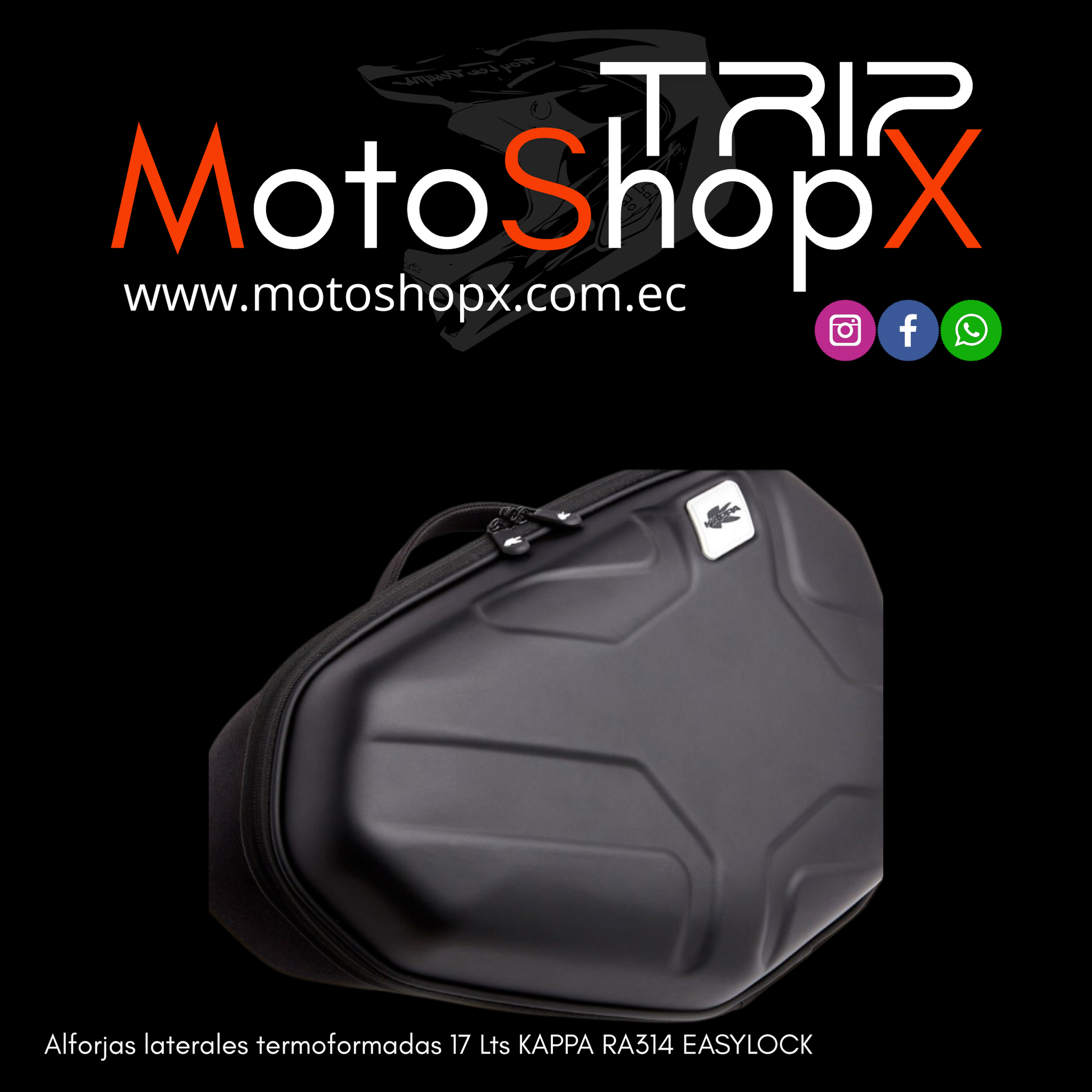 ALFORJAS LATERALES KAPPA RA314 RACER TERMOFORMADAS EASYLOCK 17 LTS_2