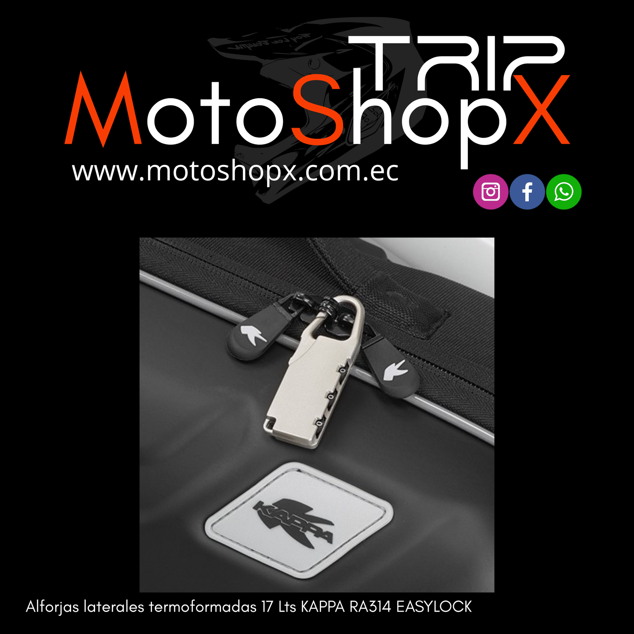 ALFORJAS LATERALES KAPPA RA314 RACER TERMOFORMADAS EASYLOCK 17 LTS_3