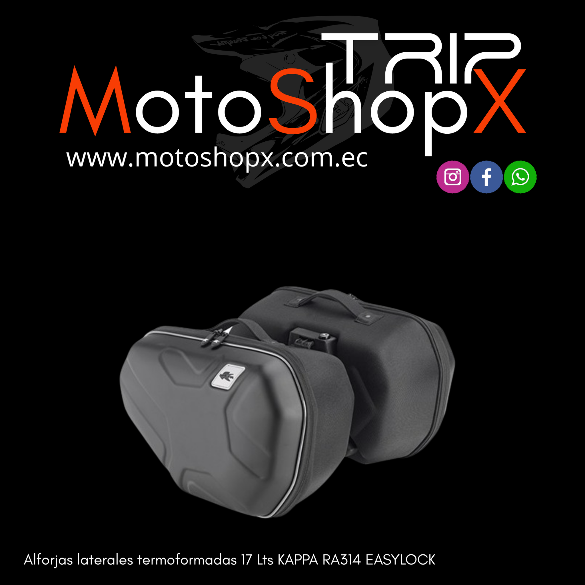 ALFORJAS LATERALES KAPPA RA314 RACER TERMOFORMADAS EASYLOCK 17 LTS_1