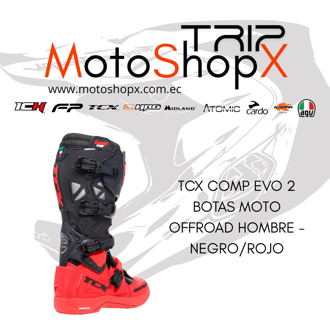 BOTA COMP EVO 2 BOTAS MOTO OFFROAD HOMBRE - NEGRO/ROJO_2