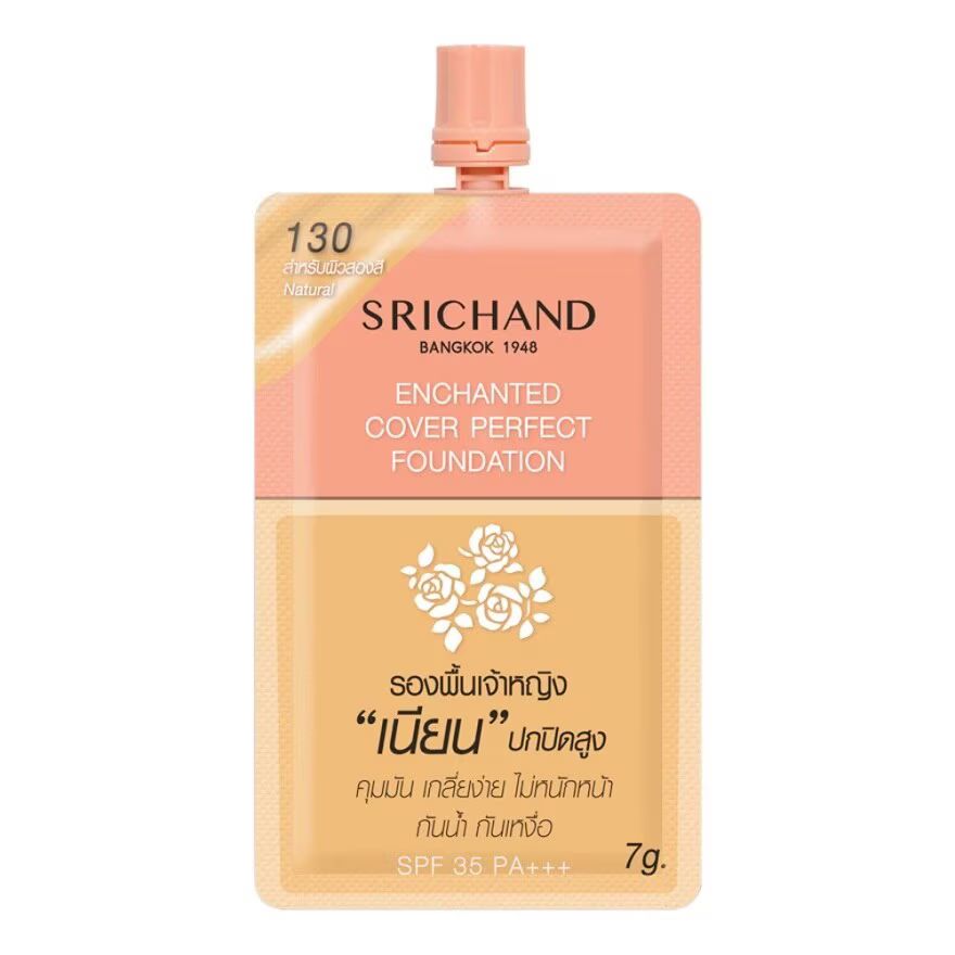 Srichand Enchanted Cover Perfect Foundation Shades 130 (1 box = 6 sachets)_0