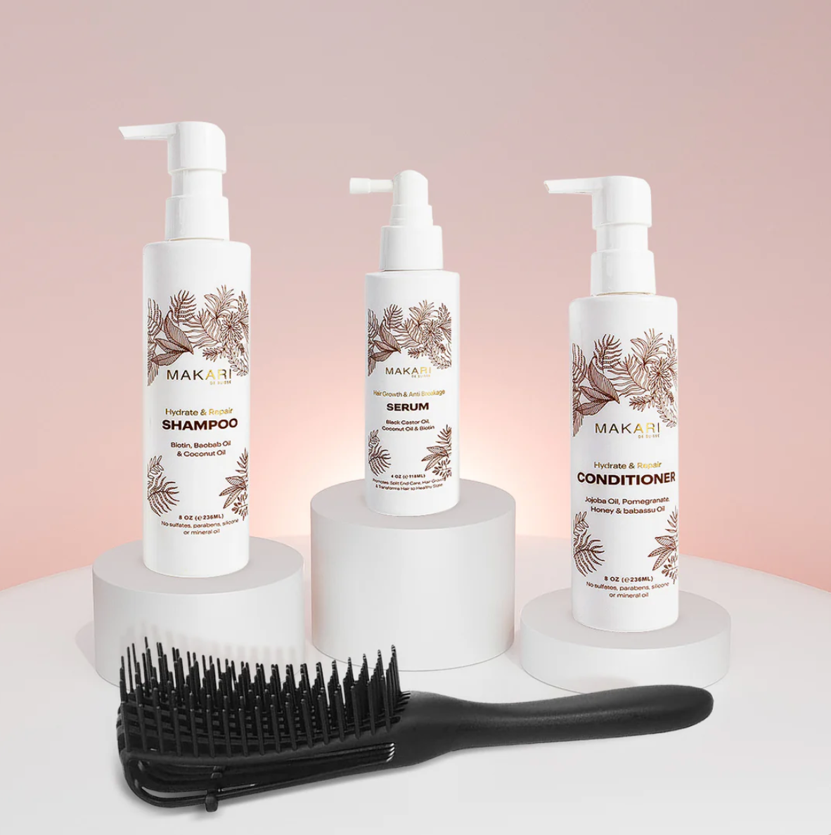 1501 Hair Set Including Shampoo + Conditioner + Serum + Hair Brush_4
