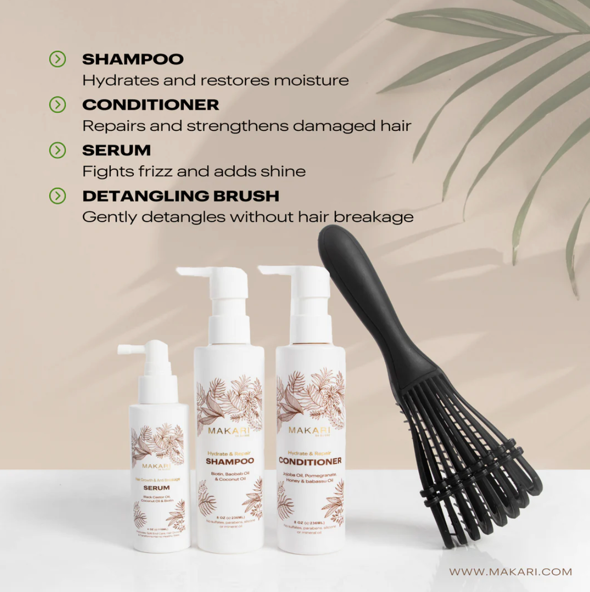 1501 Hair Set Including Shampoo + Conditioner + Serum + Hair Brush_1