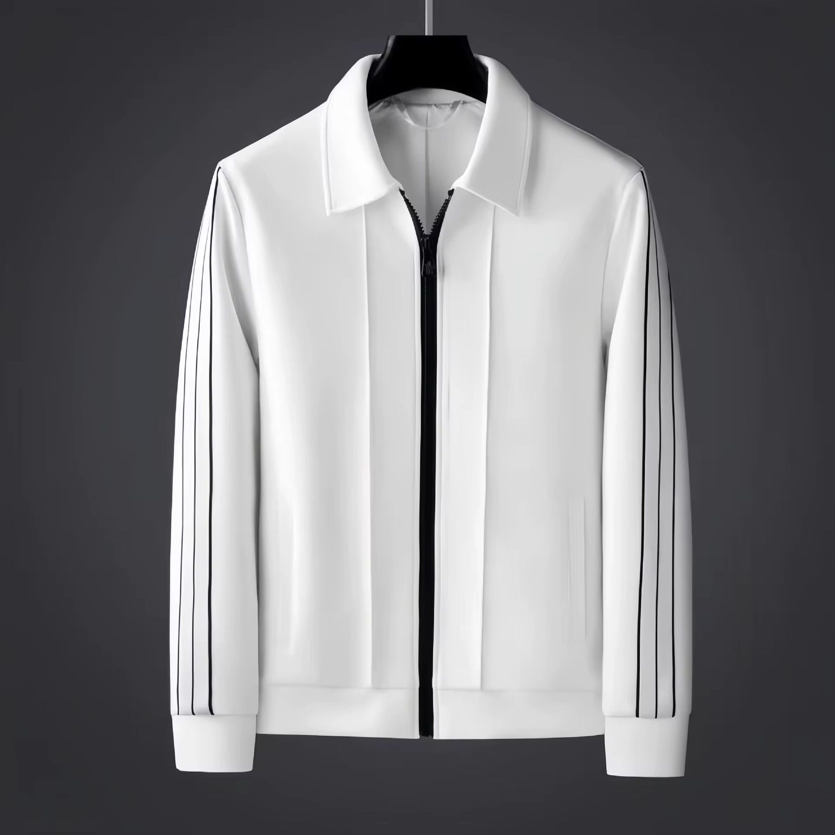 Ohsisa 2025 Spring and Autumn Sports Set Casual Collar Long Sleeve Zipper Cardigan Sweatshirt Loose Sport Two Piece Set_1