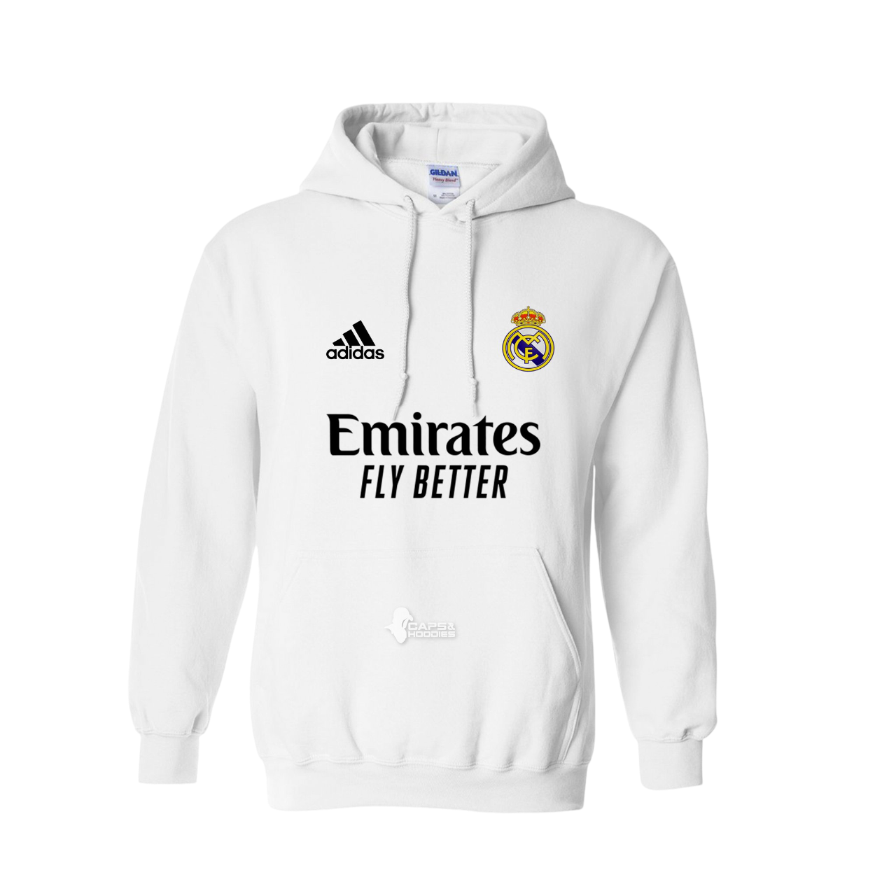 Real Madrid White Hoodie    _0