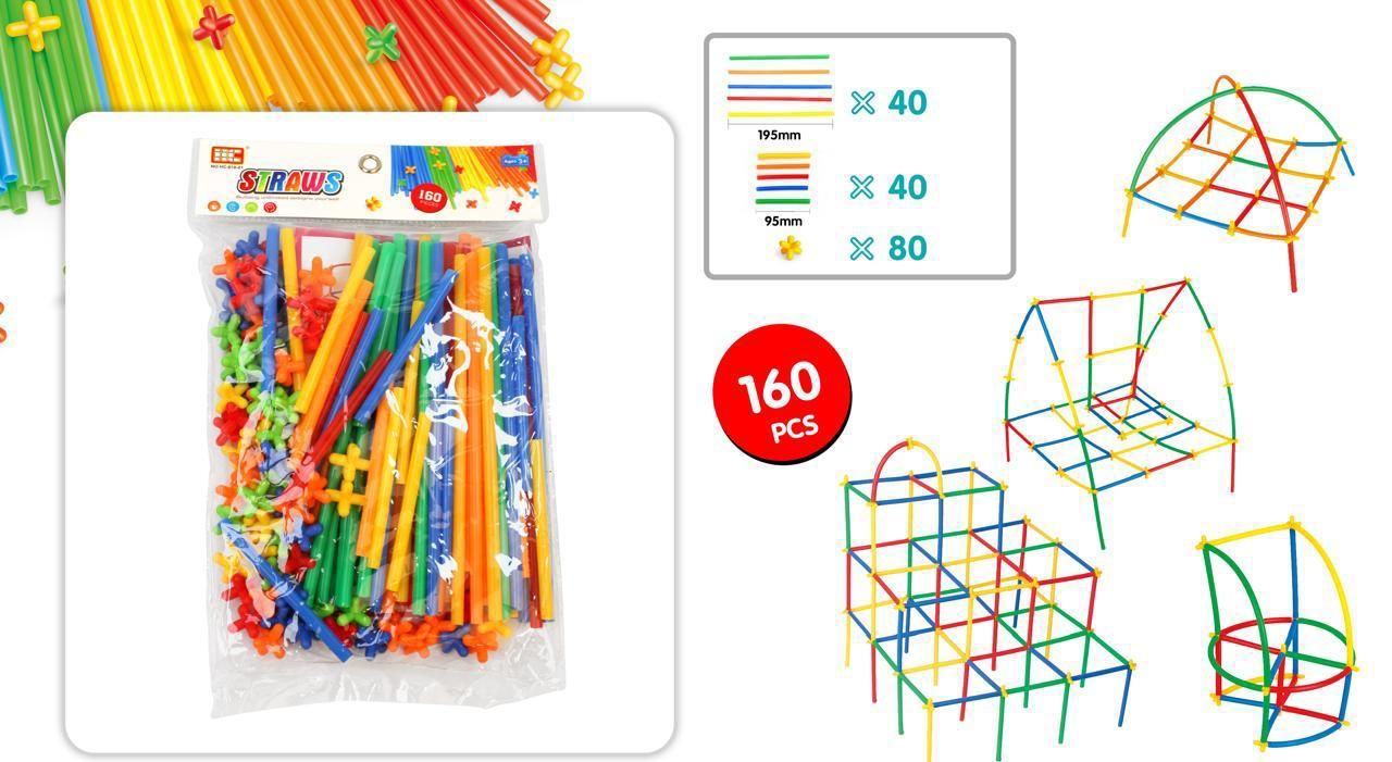 160PC STRAW BUILDING SET_0