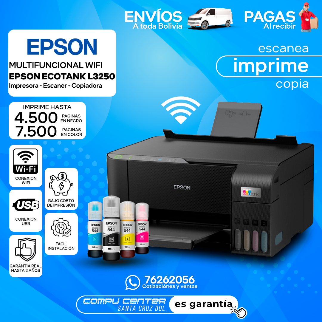 EPSON L3250 / MULTIFUNCIONAL WIFI / IMPRESORA / ESCANER / COPIADORA_0