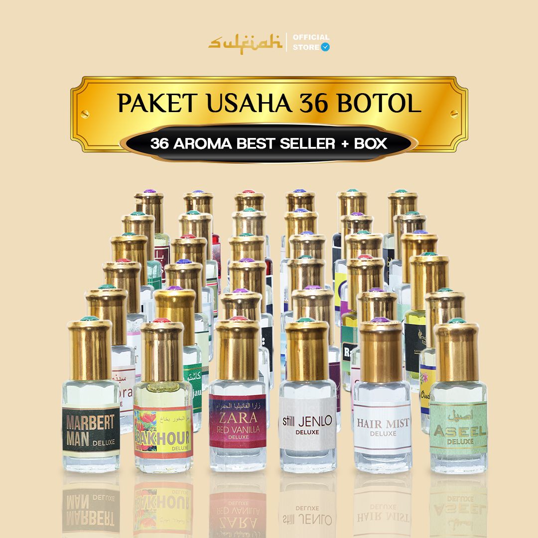 Sulfiah -  Isi 36 Botol Paket Usaha Parfum 6ml Pria & Wanita 100+ Variant Aroma Arabian_0