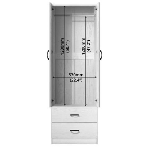 FG 2 DOOR WARDROBE + 2 DRAWER_7