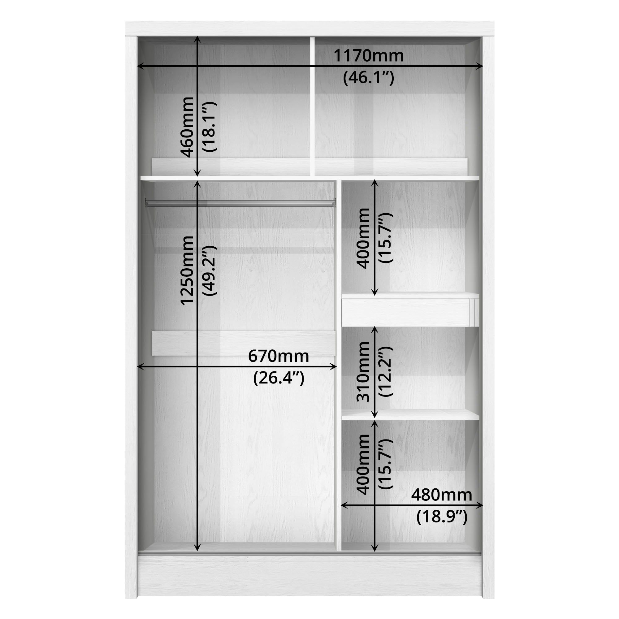 FG 2 DOOR WARDROBE SLIDING WITH MIRROR_8