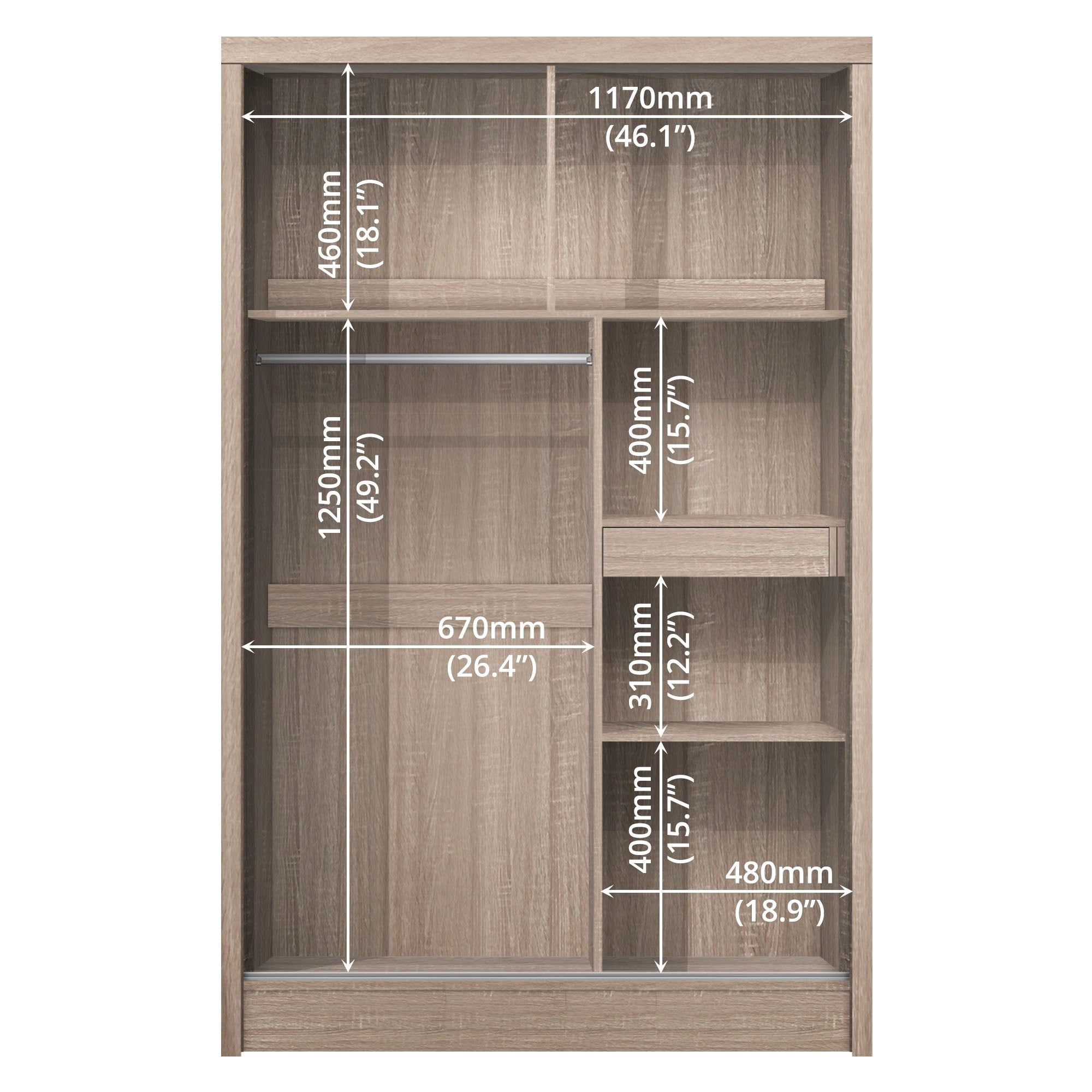 FG 2 DOOR WARDROBE SLIDING WITH MIRROR_8