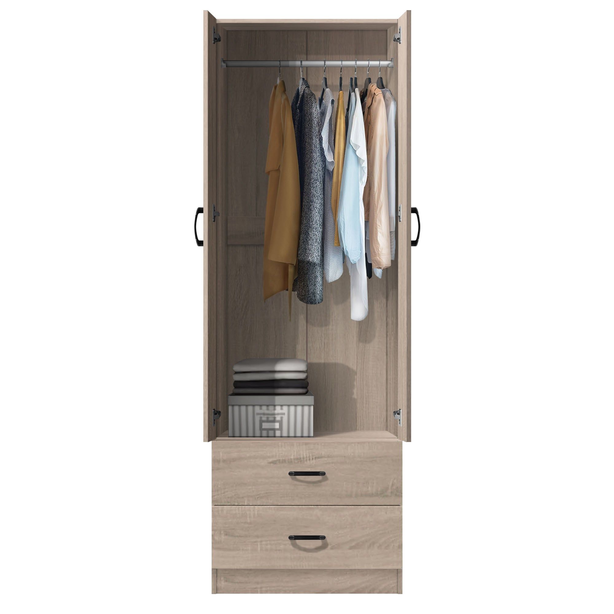 FG 2 DOOR WARDROBE + 2 DRAWER_1