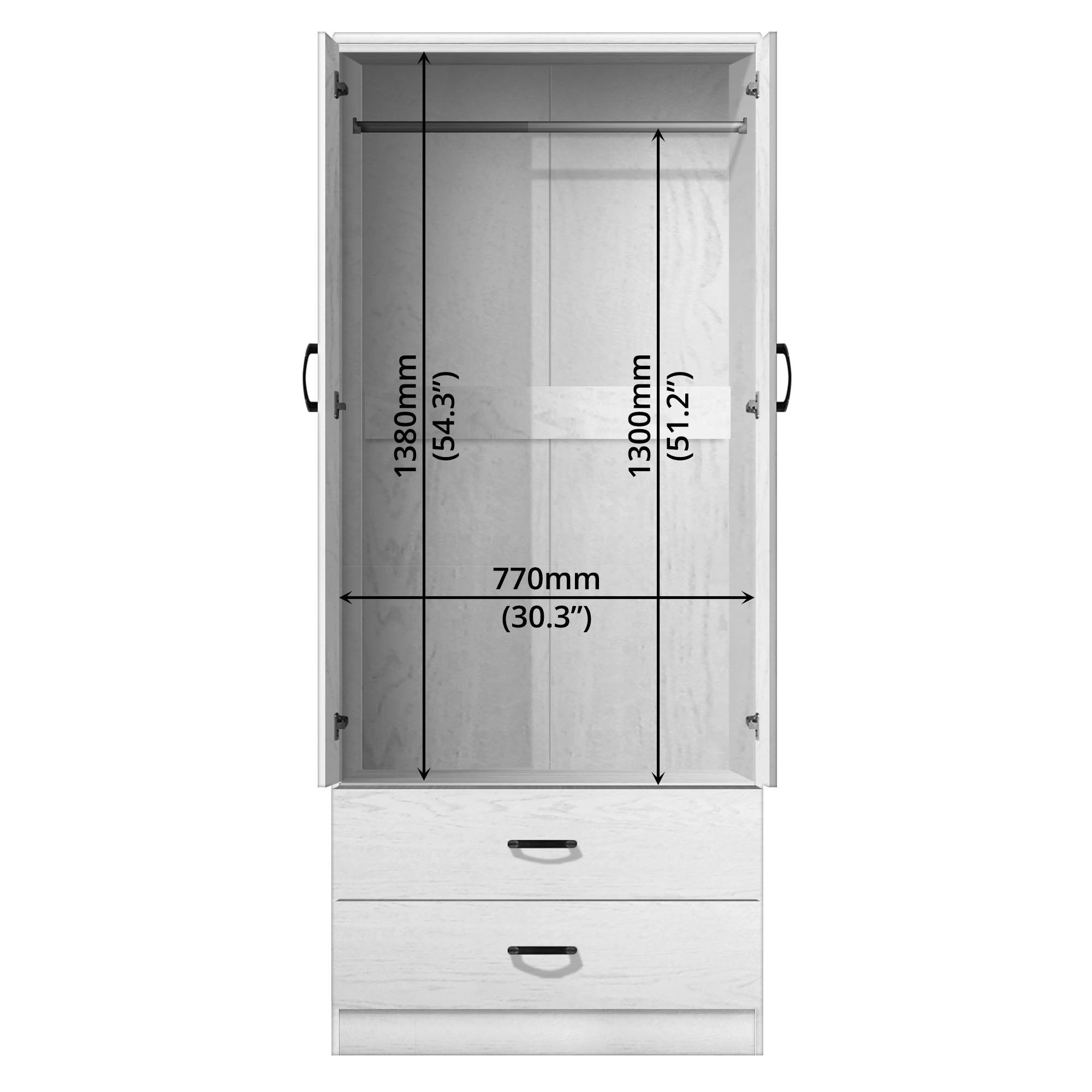 FG 2 DOOR WARDROBE +2 DRAWER_7