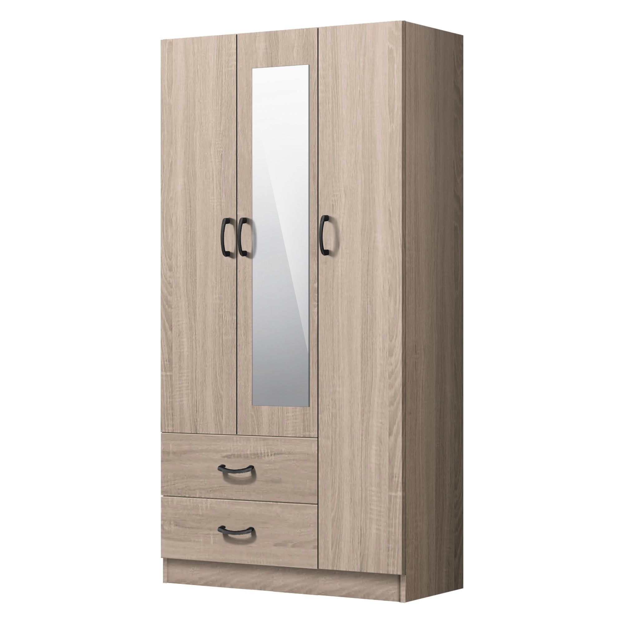 FG 3 DOORS WARDROBE + 2 DRAWERS + MIRROR_4