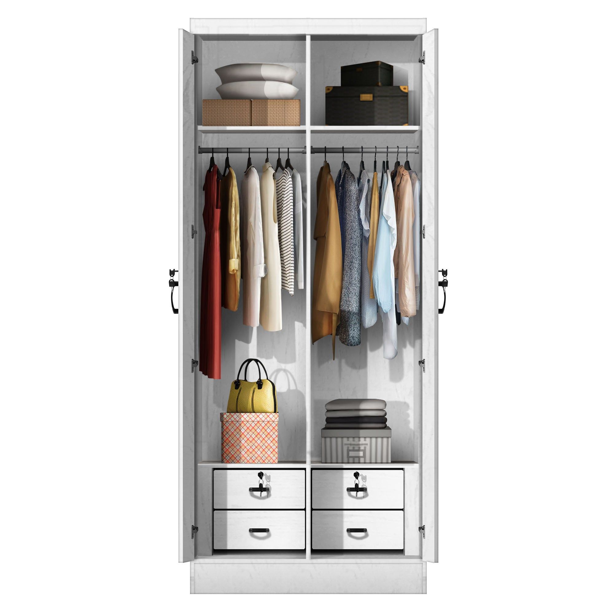 FG 2 DOOR WARDROBE + 2 DRAWER_1