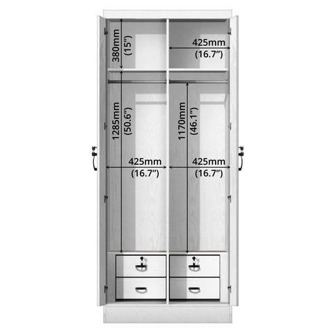 FG 2 DOOR WARDROBE + 2 DRAWER_8