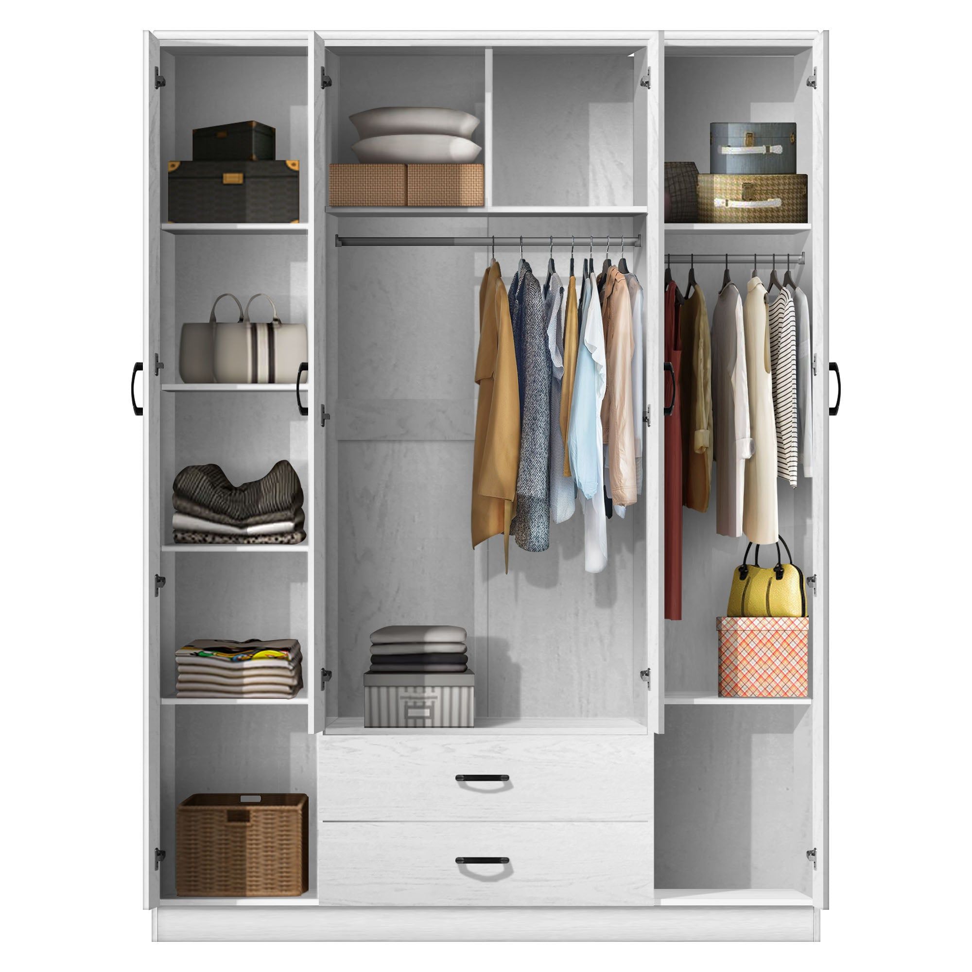 FG 4 DOOR WARDROBE + 2 DRAWERS_1