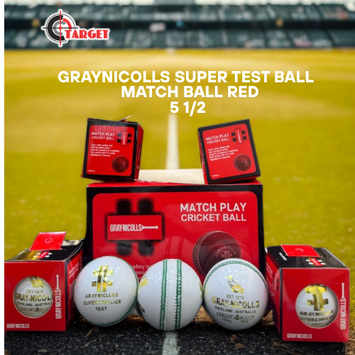 GRAYNICOLLS Super Test Ball Match Ball RED 5 1/2  Leather ball _3